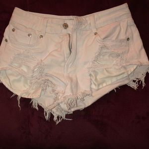 White Denim Shorts